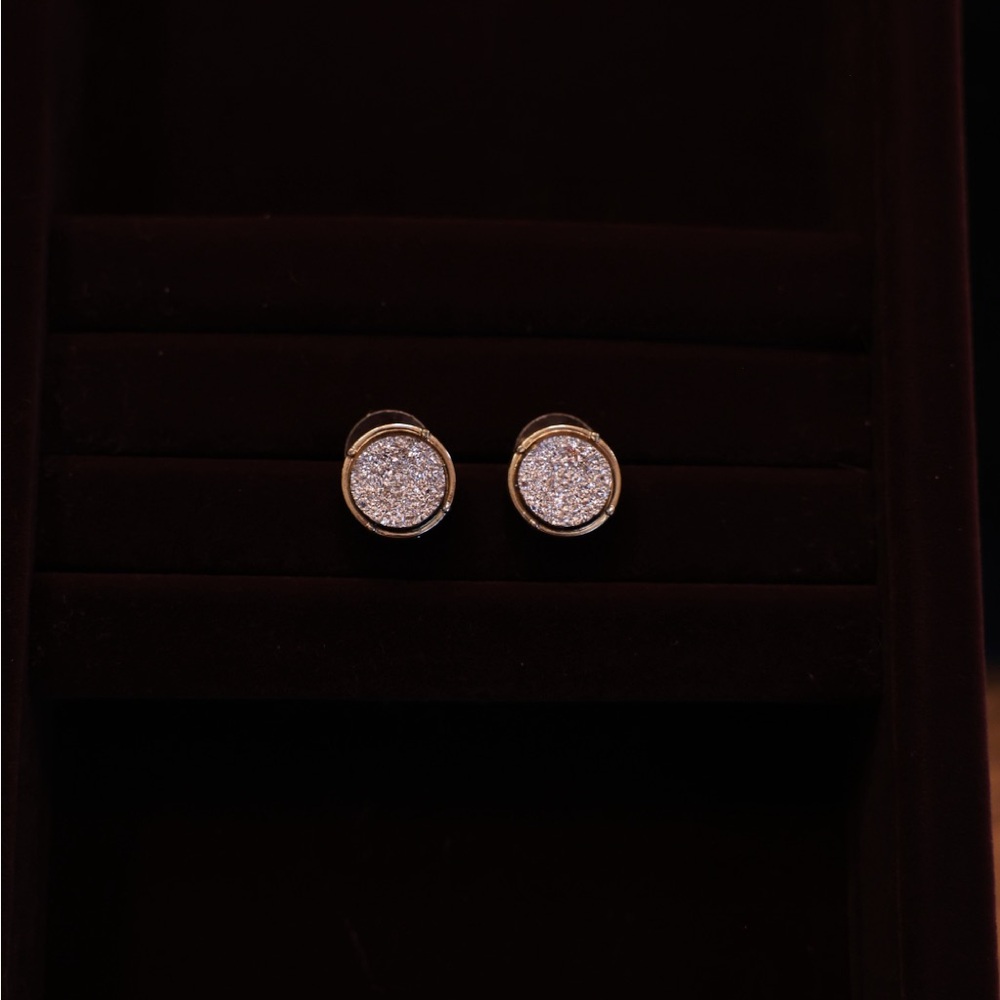 Gold and Silver Stud Earrings